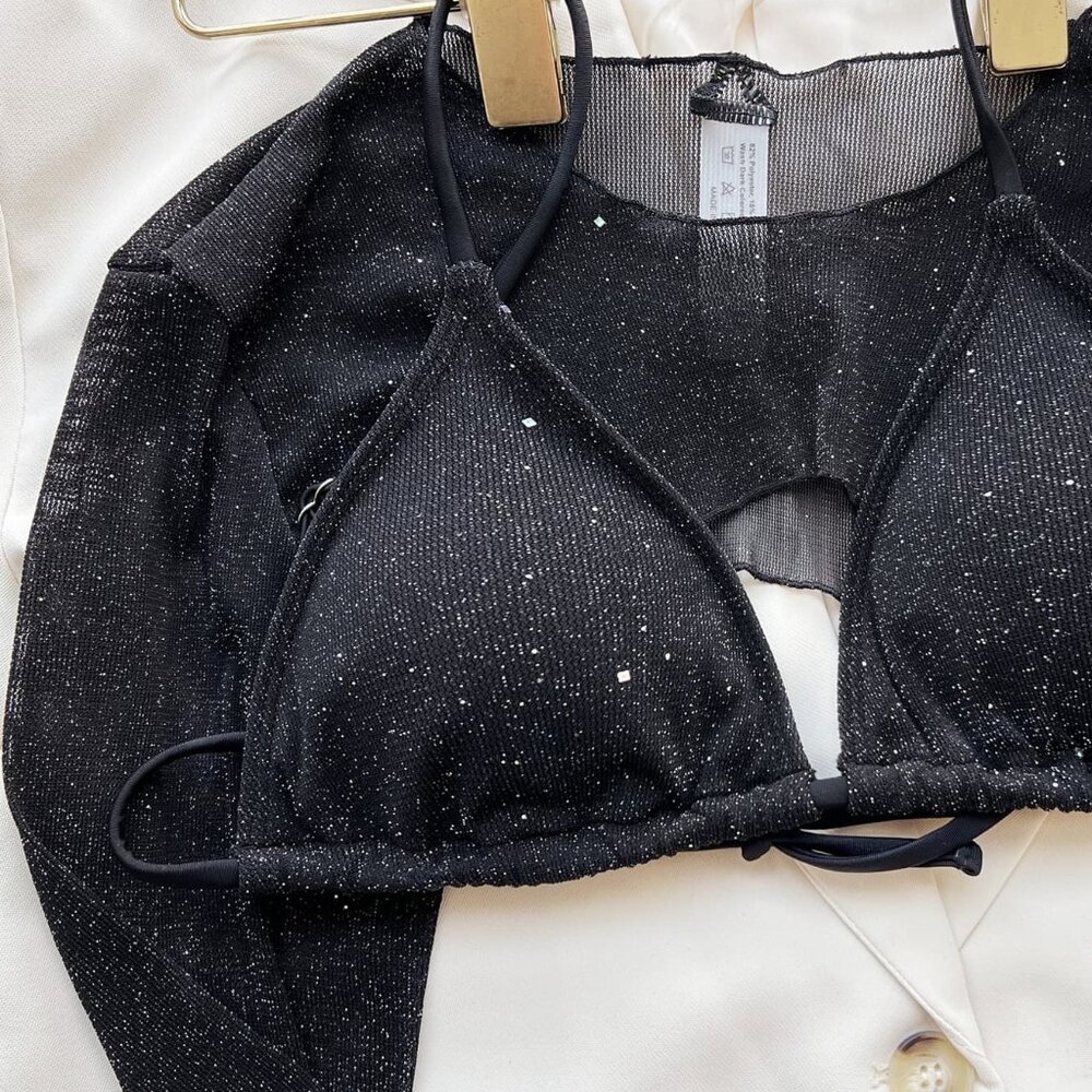 Glitter Three-Piece Swim Set